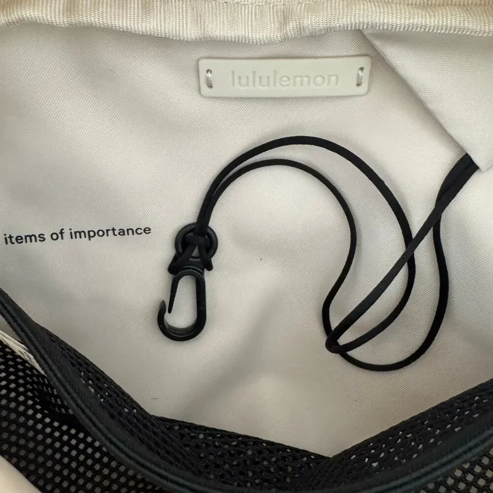 Lululemon Clean Lines Nylon Belt Bag 2L in White Opal
